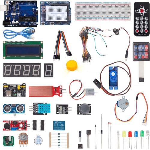 AZ-Delivery Bausätze & Kits Elektronik Super Starter Kit Mikrocontroller Board, Stromversorgungsmodul, Servo-, Schritt- und Gleichstrommotoren Sensor Kit kompatibel mit Arduino