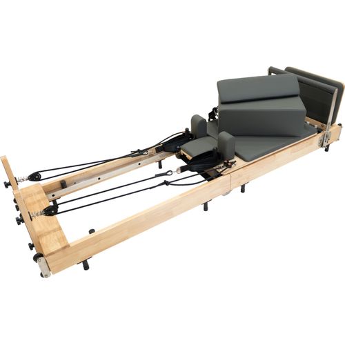 Pilates Reformer Maschine Eiche Klappbar Multifunktionales Bett Heim Fitness