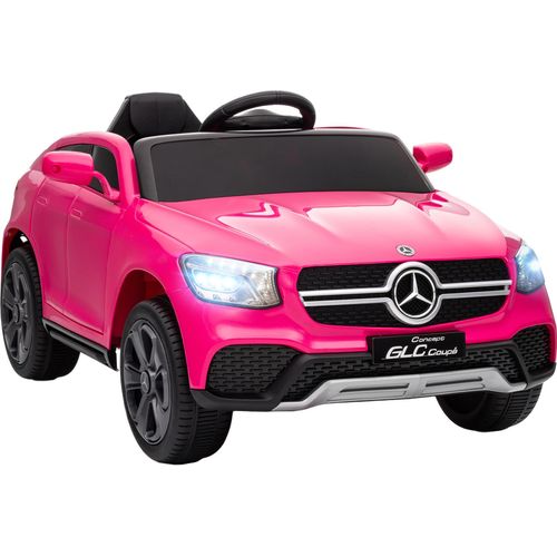 AIYAPLAY Kinder Elektroauto 12V Kinderauto mit 2,4 GHz Fernbedienung, 2 Motor, 3 Geschwindigkeiten, Kinderfahrzeug mit Softstart, MP3-Player, USB-Anschluss, LED-Leuchten, Hupe, für 3-6 Jahre, Rosa