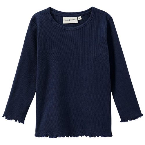 Mädchen Langarmshirt in Rippstruktur