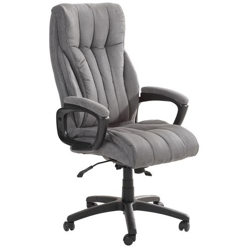 Chefsessel , Grau, Schwarz , Kunststoff, Textil , Uni , Drehkreuz , 68x113-121x68 cm , Wippmechanik mit Härtegradeinstellung, Sitzfläche 360° drehbar,