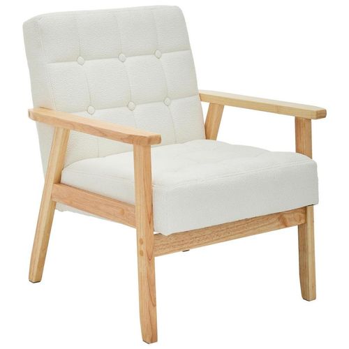 P & B Sessel , Weiß , Textil , Kiefer , vollmassiv , 64x77.5x67 cm , Wohnzimmer, Sessel, Polstersessel