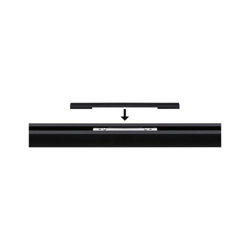 Paulmann Schienensystem-Abdeckschiene URail , Schwarz, Transparent , Kunststoff , 0.5x1x12.5 cm , Lampen & Leuchten, Innenbeleuchtung, Schienensysteme