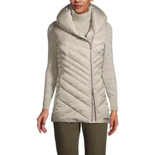 Steppweste THERMOPLUME mit Webpelzfutter, Damen,  Beige, Polyester, by Lands' End