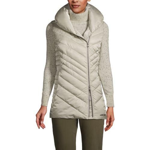 Steppweste THERMOPLUME mit Webpelzfutter, Damen,  Beige, Polyester, by Lands' End