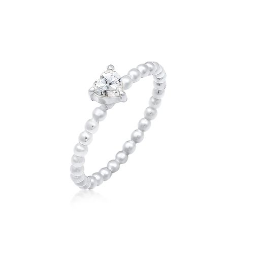 Verlobungsring ELLI "Verlobungsring Herz Zirkonia Kristall 925 Silber" Gr. 58, silber, Fingerringe, Damen, 58mm, Silber 925 (Sterlingsilber), 2mm, Verlobungsring