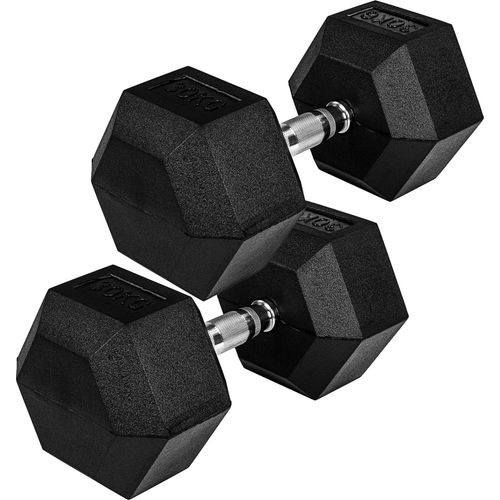 MOVIT Hexagon Kurzhanteln 2er Set 30kg, Hantel Hanteln Kurzhantelset