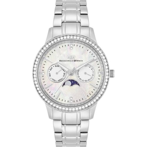 Damen Multifunktionsuhr silber Edelstahl silber
