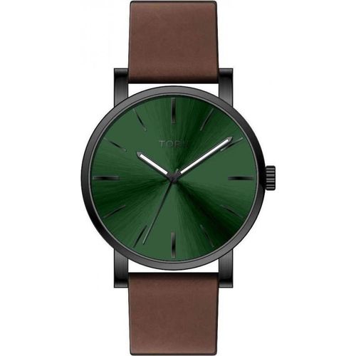 Herrenuhr TORII B45DL.FB, klassische grüne Fashion-Uhr.