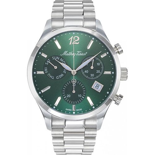 Herrenuhr MATHEY-TISSOT H411CHAV in grünem Sportdesign.