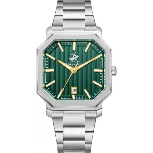 Herrenuhr BEVERLY HILLS BP3793X.370, grüner Fashion-Stil.