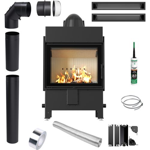 Kamin KRATKI LUCY 12 kW fi 200 Ecodesign-Set mit Rohren Luft