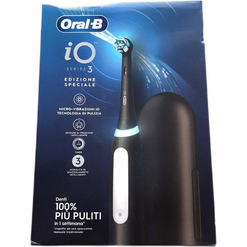 Oral-B elektrische Zahnbürste iO 3 Schwarz 1 elektrische Oral Zahnbürste Ersatzbürstenkopf