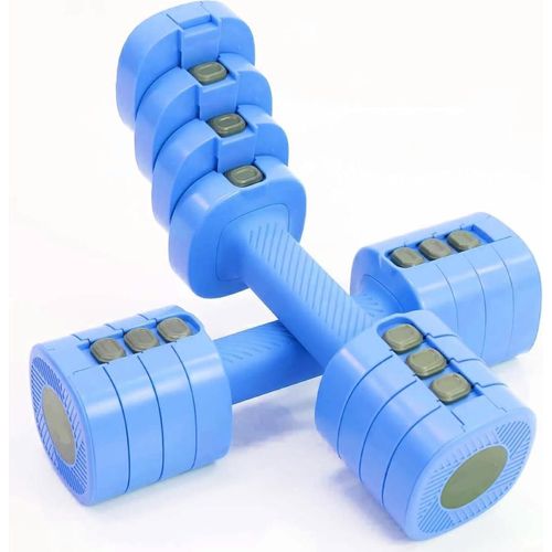 Set Hanteln, verstellbar, 2 Gewichte von 1 bis 2,5 kg, Dumbbell 4 in 1, Fitnessgeräte, Fitnessstudio, zu Hause