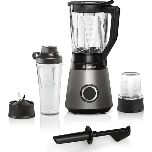 Bosch Standmixer, Smoothie Maker, 30,000 U/min, 1200 W, Edelstahl-Messer, 1,5l ThermoSafe Glasbehälter, 0,6l ToGo-Flasche, Zerkleinerer,