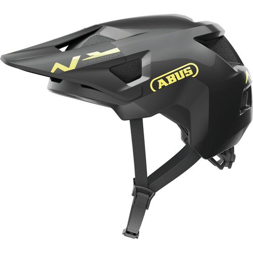 ABUS MTB-Helm YouDrop - Fahrradhelm für Kinder und Jugendliche den Alltag oder Touren im Gelände mit Platz einen Zopf