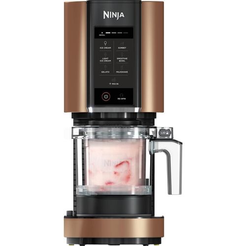 Ninja CREAMi Eismaschine & Frozen Dessert Maker mit 3 Behältern, 7 Programmen, macht Eiscreme, Gelato, Sorbet, Smoothie Bowl, Milchshakes und mehr,
