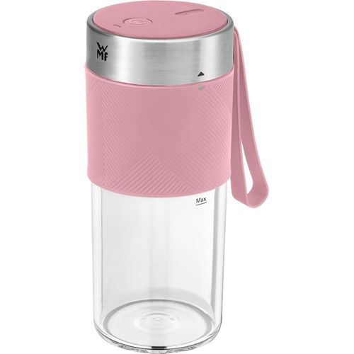 WMF Küchenminis Mix on Go 300 ml, Mini Mixer Go, USB Smoothie Maker, aufladbarer Personal Blender, tragbarer für Smoothies, Shakes, pink