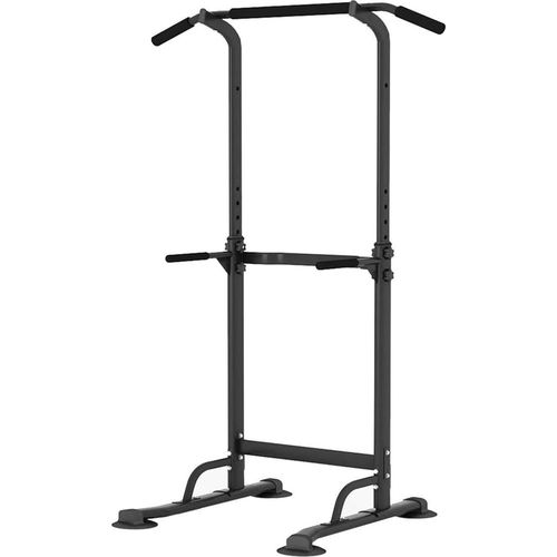 sogesfurniture Power Tower, Dip Station, multifunktionale Kraftstation Kraftturm Trainingsgerät mit Klimmzugstange, höhenverstellbar von 165-210cm