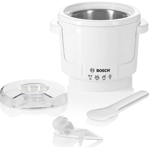 Bosch Eisbereiter MUZ5EB2, 550ml, selbstgemachtes Eis, Sorbet und Frozen Yoghurt, weiß, passend für Küchenmaschine Serie 4