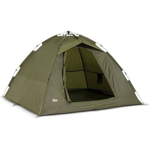 Lucx Ruck-Zuck Angelzelt 1-2 Mann - Bivvy Karpfenzelt mit herausnehmbarer Bodenplane, Schnellaufbau & Moskitonetz wasserdichtes Sekundenzelt inkl.