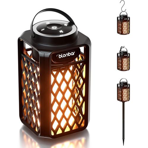 Bluetooth-Lautsprecher mit Flammenlicht,Outdoor Lautsprecher,Outdoor-Taschenlampe,IP65 wasserdichte für Terrasse, Garten, Geschenke für Männer, Frauen
