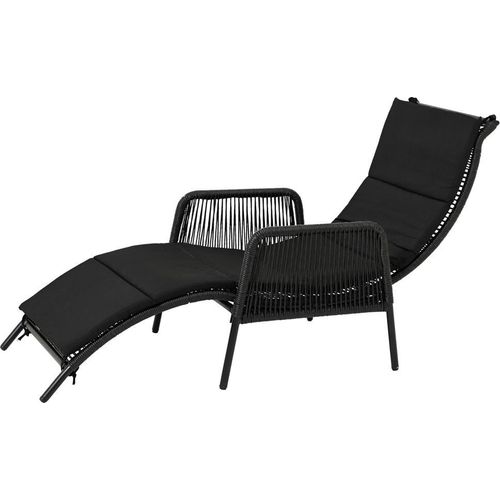 Kaemingk Kauai Sonnenliege wicker schwarz