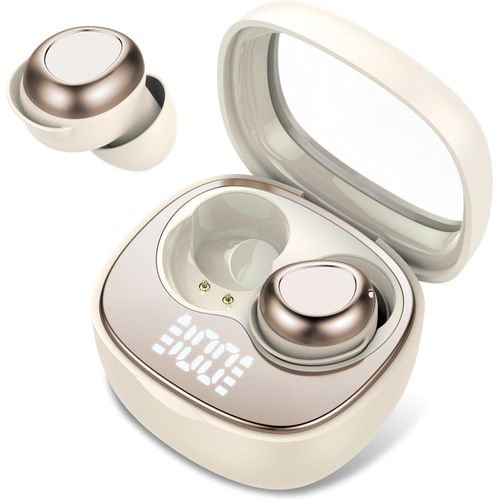 Bluetooth 5.4 Mini in Ear Kopfhörer, mit 45 Stunden Akkulaufzeit, Weiche Ohrhörer Schlafen Sleepbuds, Sanfter Klang Bequem Tragen ohne Druckgefühl