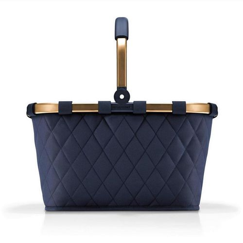 Reisenthel Einkaufskorb , Gold, Dunkelblau , Textil , 22 L , quadratisch , 49x29x28 cm , umweltfreundlich , Freizeit, Koffer & Taschen, Einkaufskörbe