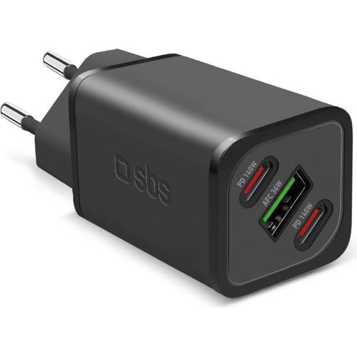 sbs 3 in 1 GaN Reise-Ladeadapter schwarz, 140 Watt
