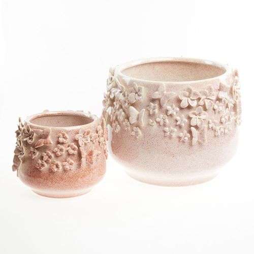 Kleiner rosafarbener Blumentopf