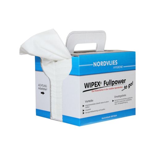 WIPEX FULLPOWER Wischtücher TO-GO weiß 100 Tücher 32 x 38cm Z-gefaltet (140540T)