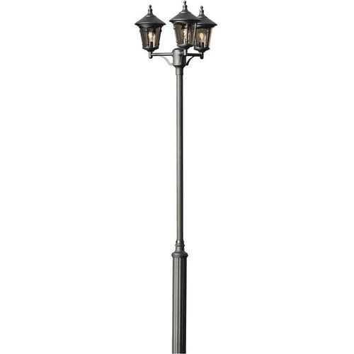 Konstsmide Virgo Leuchtenkopf schwarz lackiertes Aluminium, rauchfarbenes Acrylglas, Hand EU 573-750