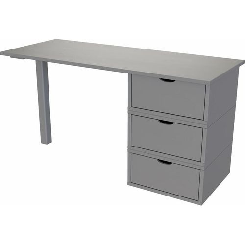 Schreibtisch aus massivholz 3 Schubladen Würfel