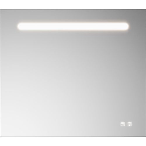 burgbad Eqio Leuchtspiegel mit LED-Beleuchtung, 1 Sensorschalter, Handyhalter, 800x30x700mm, SIIX080PN258