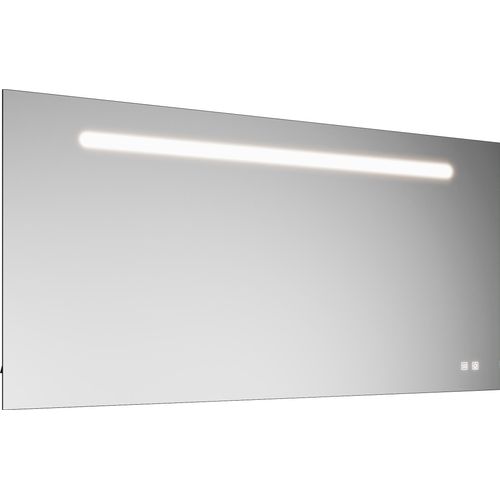 burgbad Eqio Leuchtspiegel mit LED-Beleuchtung, 1 Sensorschalter, Handyhalter, 1400x30x700mm, SIIX140PN258
