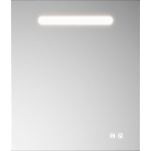 burgbad Eqio Leuchtspiegel mit LED-Beleuchtung, 1 Sensorschalter, Handyhalter, 600x30x700mm, SIIX060PN258