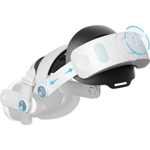 Meta Quest 3S/3 VR-Headset, Elite-Kopfband, verstellbarer Ersatzriemen mit verbessertem Tragekomfort, Weiß
