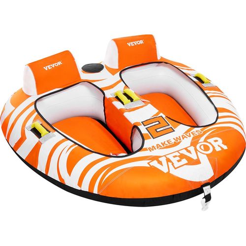 VEVOR Fun Tube Set zum Bootfahren, Aufblasbares Schleppboot für 1-2 Personen, mit Griff, 840D Vollnylonhülle, Sicherheitsventil