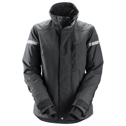 Snickers Damen AllroundWork 37.5® isolierte Arbeitsjacke Stahlgrau-Schwarz-L