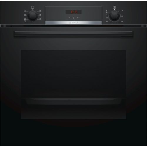 Einbaubackofen A Schwarz 71 L 3D Heißluft Eco Clean Direct Bosch HBA533BB1