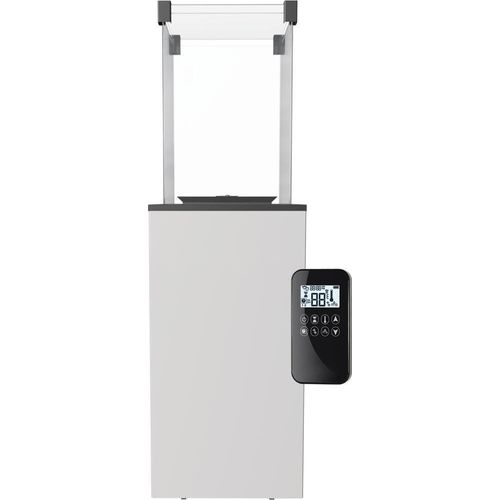 Terrassenheizer Patio Glas weiß automatische Steuerung 8,2kW