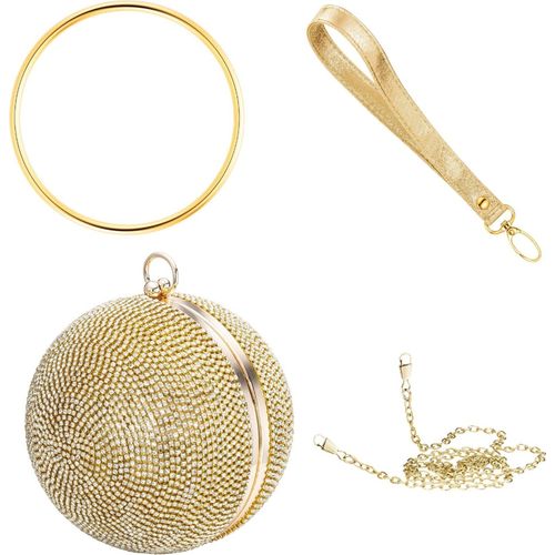 Julie Julsen Handbag Metall mit Zirkonia champagner