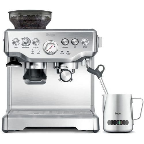 Sage Siebträgermaschine Espressomaschine,Espressokocher mit Milchsystem,Siebträger,Edelstahl, Siebträgermaschine,Kaffeemaschine,Kaffeevollautomat