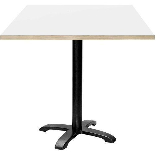 Tisch 70 x 70 cm – Modell Bazila mit weißen Holzkanten