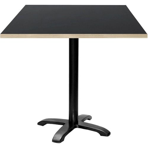 Tisch 70 x 70 cm – Modell Bazila mit schwarzen Holzkanten