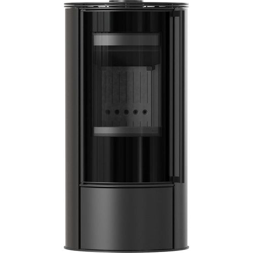Kaminofen aus Stahl KRATKI ERIK Ø 150 5,5 kW schwarz Verkleidung mit Türfeder