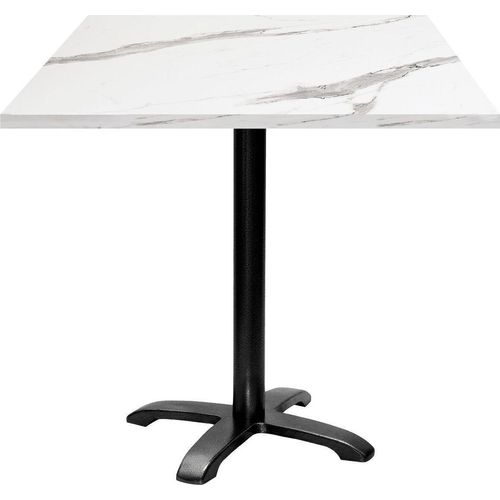 Tisch 70 x 70 cm – Modell Bazila aus weißem Marmor