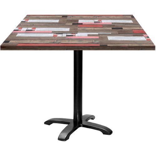 Tisch 90 x 90 cm – Modell Bazila aus rotem Holz
