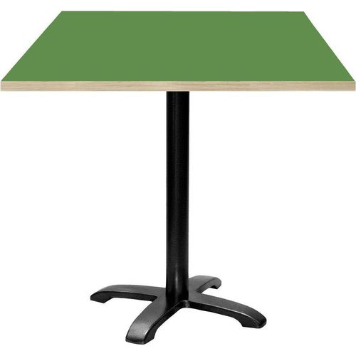 Tisch 70 x 70 cm – Modell Bazila mit grünen Holzkanten